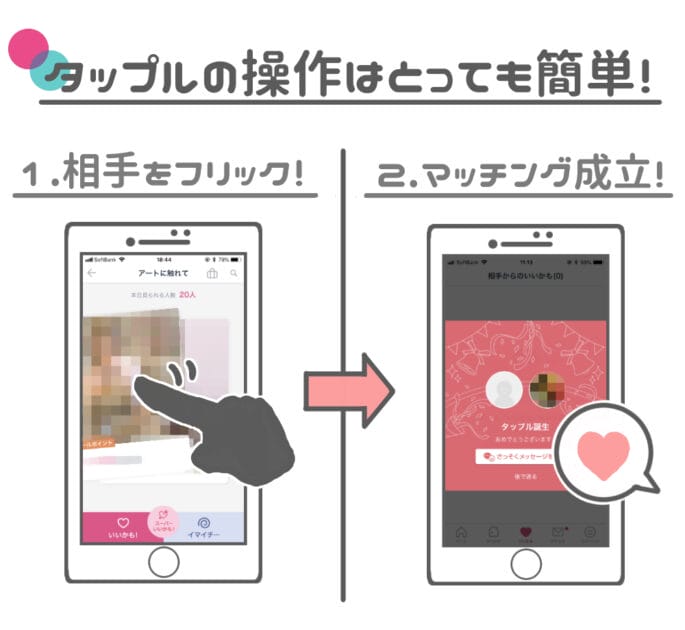 タップル 操作が簡単
