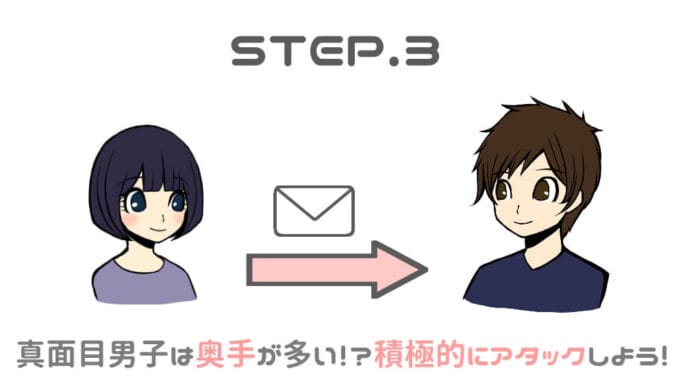 真面目男子は奥手が多い!?積極的にアタックしよう!