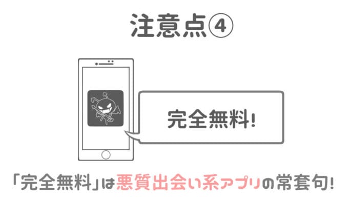 注意点④-完全無料を謳うアプリを使っている場合